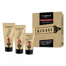 Подарочный набор Compliment men Man BOX для чувств. кожи КРАФТ матов.(гель д/бр 50мл+гель п/бр 50мл