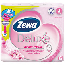 Туалетная бумага Zewa Delux 3-х слойная с ароматом орхидеи 4шт