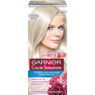 Краска для волос Garnier Color Sensation №910 Пепельно-серебристый блонд