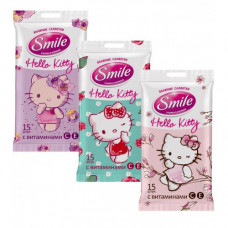 Салфетки влажные BabySmile Hello Kitty детские 15шт