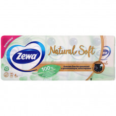 Платочки бумажные Zewa Natural Soft 4-хсл
