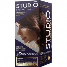 Крем-краска для волос Studio стойкая 3Д Голографи 6.4 Шоколад 115 мл
