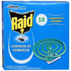 Спирали от комаров Raid (5 сдвоенных спиралей)