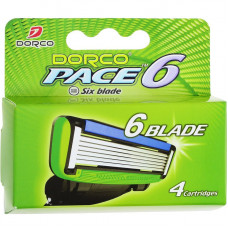Кассеты Dorco Pace4S Green сменные с 6 лезвиями