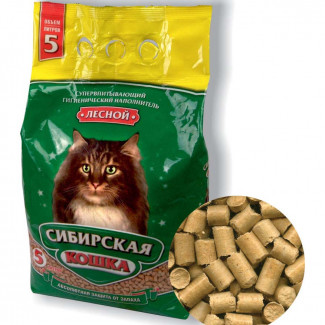 Наполнитель для туалета Сибирская кошка Лесной 5л