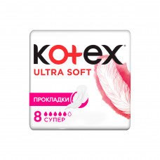 Прокладки Kotex Ultra soft 8 с крылышками