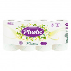 Туалетная бумага Plushe Deluxe Light Жасмин 3сл 8шт