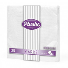 Салфетки бумажные Plushe premium белые 2сл25шт