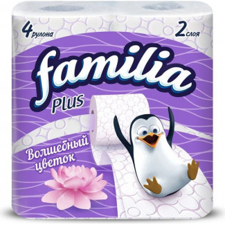 Туалетная бумага Familia Plus Волшебный Цветок 2сл 4шт