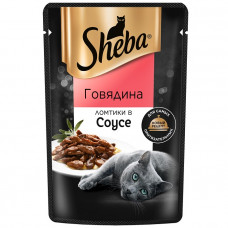 Корм д/кошек Sheba Pleasure ломтики в соусе говядина 75г
