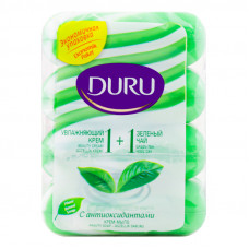 Мыло туалетное Duru 1+1 Зеленый чай 4*80г