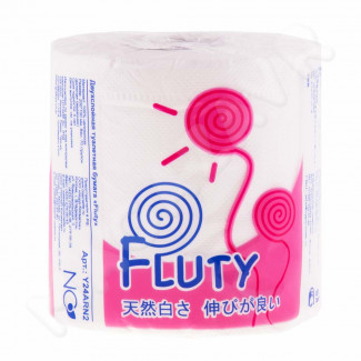 Туалетная бумага Fluty 2-х слойная 1шт