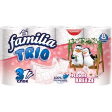 Туалетная бумага Familia TRIO Цветочный бриз 3сл 8шт
