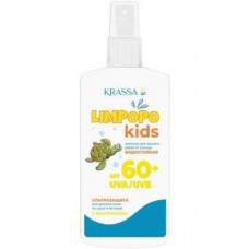 Солнцезащитное молочко Krassa Limpopo Kids водост с пантенолом без отдушек SPF60+ детское спрей 150м
