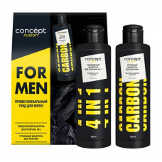 Подарочный набор Concept Fusion Men Power Шампунь д/волос 4в1+ Шампунь д/волос угольный 300мл